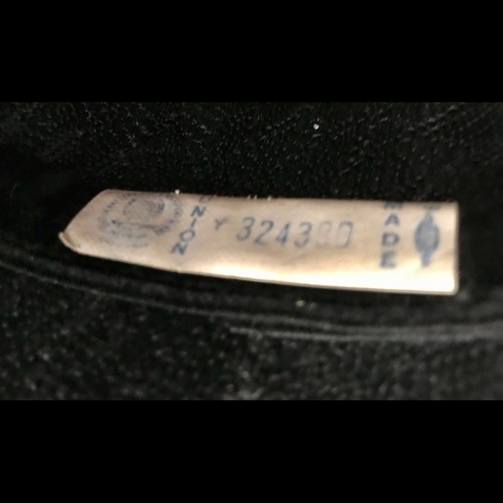 VINTAGE Black Feathered Structured Bucket Hat Lightweight woven base Narrow brim - Picture 6 of 9